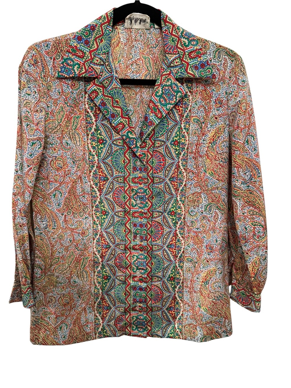 Vintage Lady Manhattan Paisley Blouse (1960s-1970s)